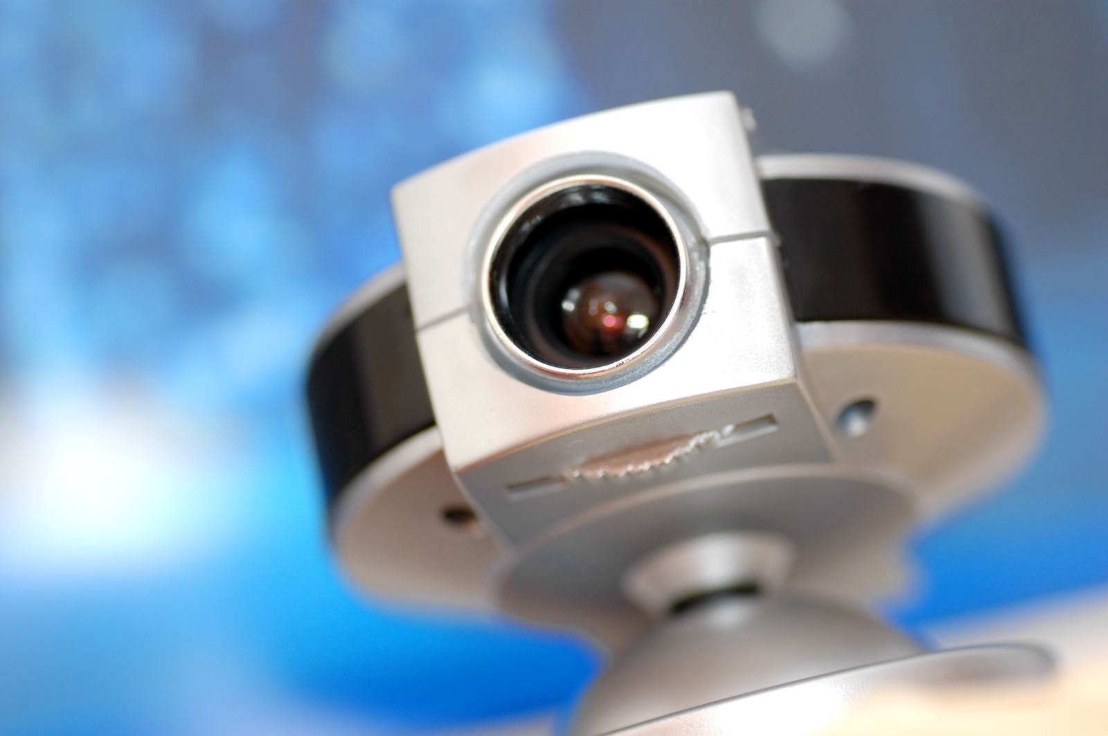 Close-up of an in-vehicle camera lens